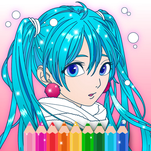 Kawaii Anime Coloring Book app icon
