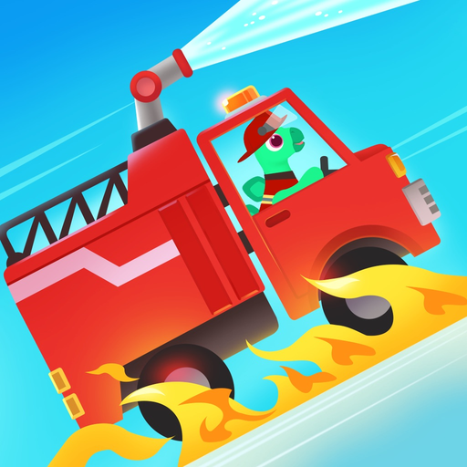 Dinosaur Fire Truck Games kids app icon