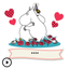 Cute Couple Moomin Stickers icon