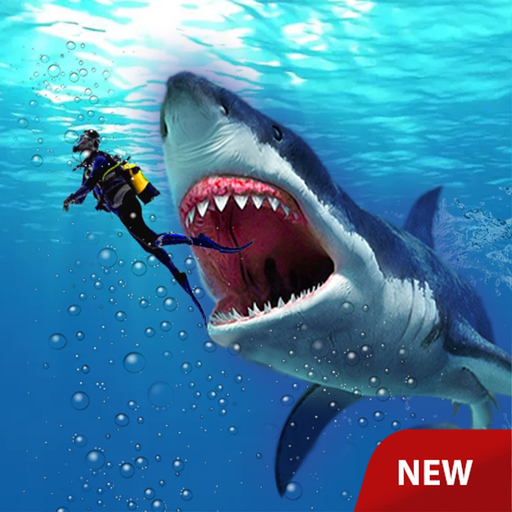 Angry Shark Attack Shark Games app icon