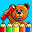Colouring game kids toddlers icon