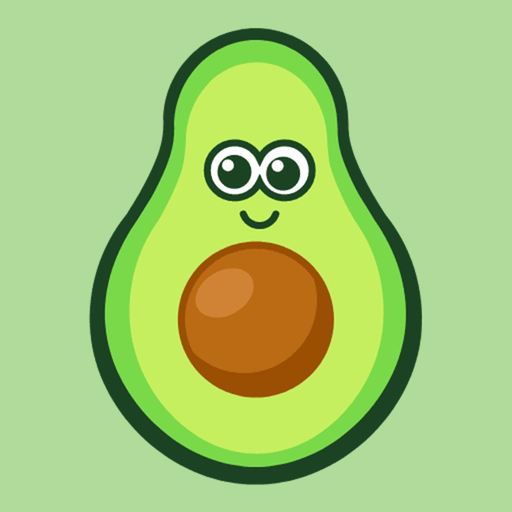 Cute avocado stickers & emoji app icon