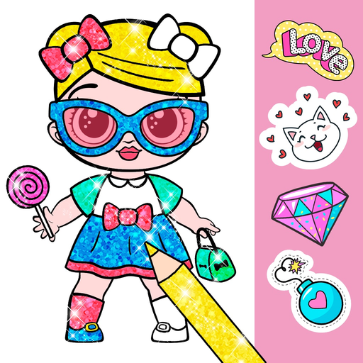 Doll Dress Coloring Book app icon