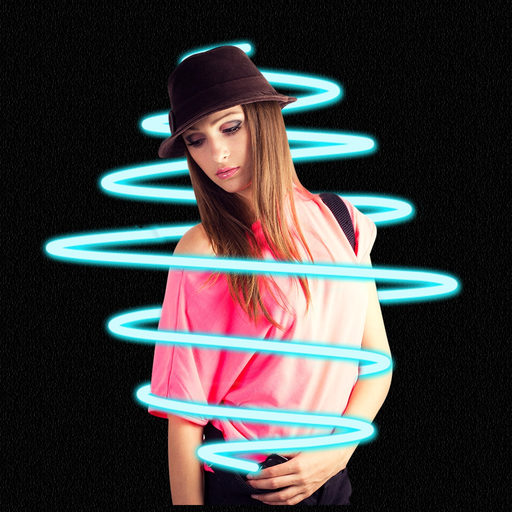 Spiral Photo Editor Neon app icon