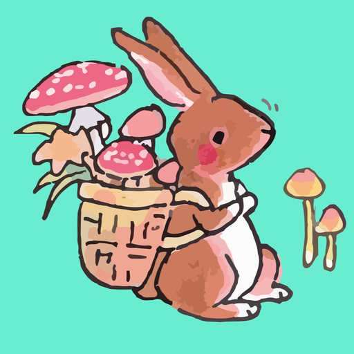Mushroom Bunny Stickers app icon