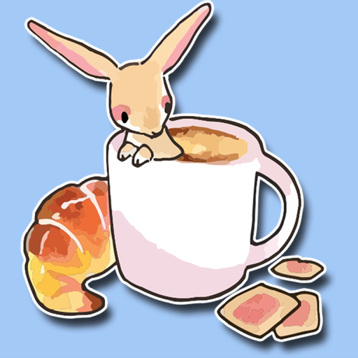 Tea Time Bunny Stickers app icon