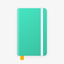 Turquoise diary—personal diary icon