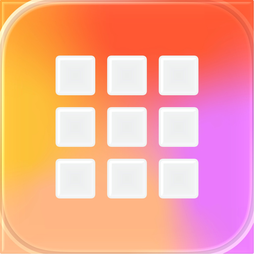 Grid layout for Instagram feed app icon