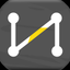 Point-line drawing icon