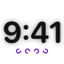 Watch TV - A clock on your TV icon