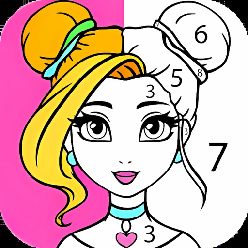 Color by Number for Girls app icon