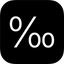Per mille - Social metrics icon