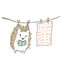 Small cute hedgehog icon