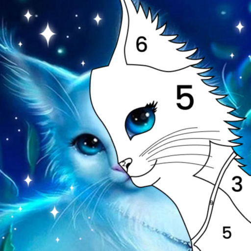 Coloring book Color by number app icon