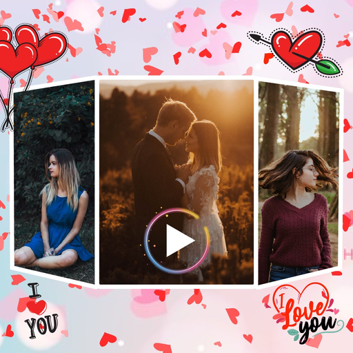 Romantic Video Maker Songs app icon