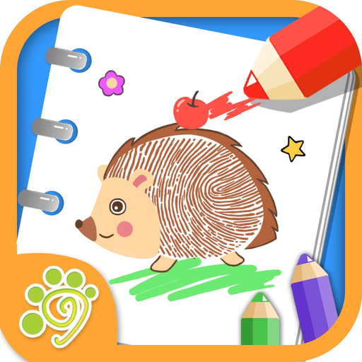 Creative fingerprint drawing app icon
