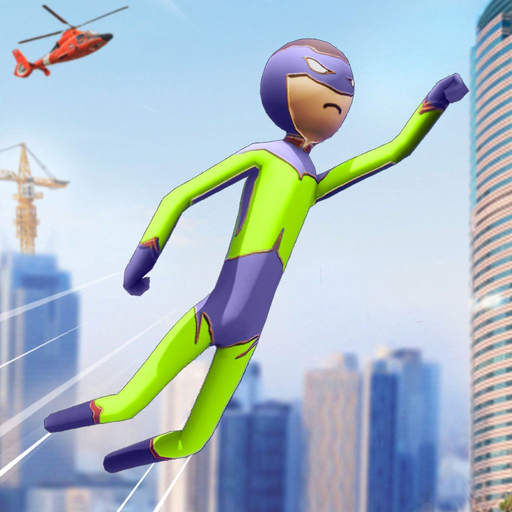Stickman Flying Rope Hero Game app icon