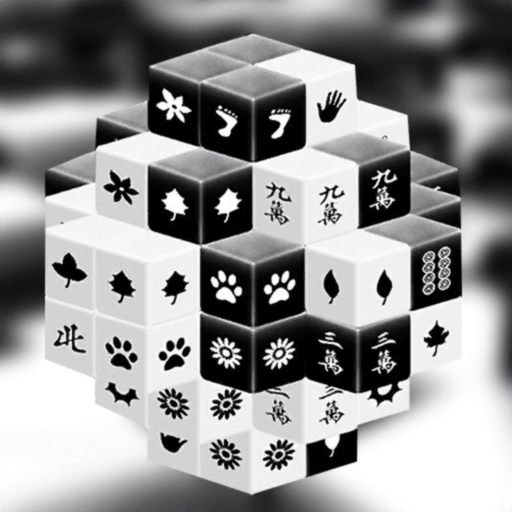 Black & White Mahjong 3D app icon