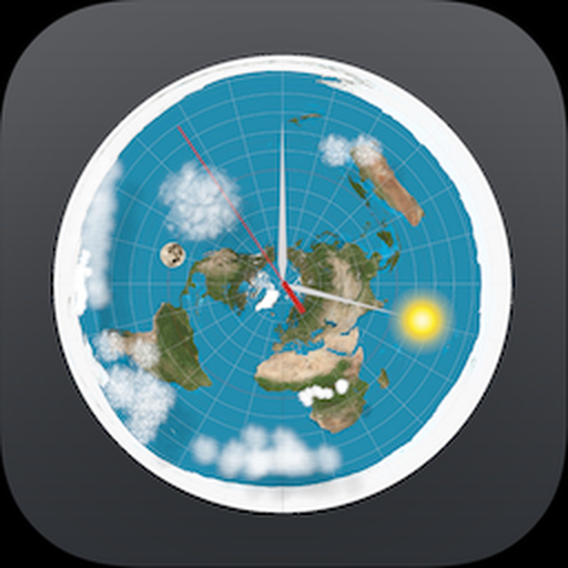 Flat Earth Sun, Moon Clock app icon