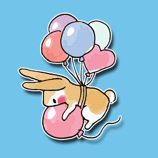 Balloon Bunnies Stickers app icon