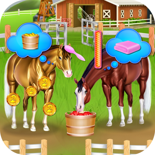 Horse and pony caring game app icon