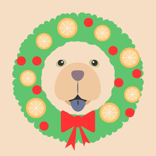 Christmas Stickers Chow Chow app icon