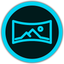 Panorama photo stitcher icon