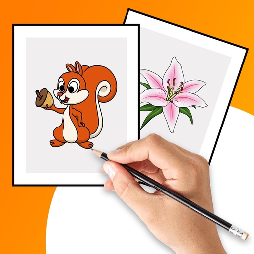 Draw it - flower,fruit,animal app icon