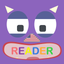 Monster reader for kid toddler icon
