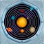 Space. Cards for children. icon