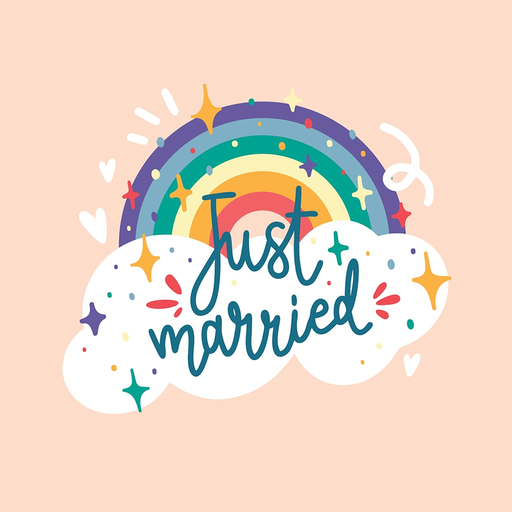 Just Married GIF Stickers app icon