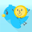 Coin birds icon