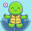 Yoga breathing method icon