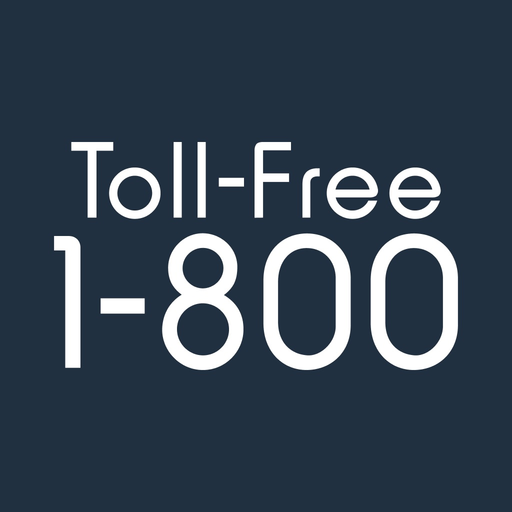 Toll-free 1-800 virtual number app icon