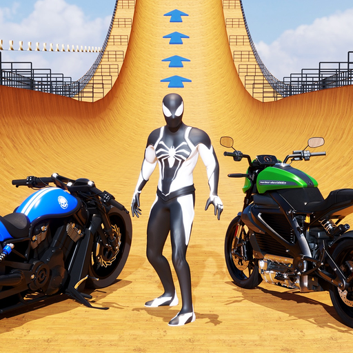 Stunts Motor Bike Super Heroes app icon