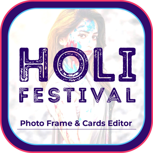 Holi Photo Frame & Card Editor app icon