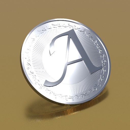 Coin toss. Two sides of a coin app icon