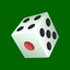 Dice. Coin. Wooden clogs. icon
