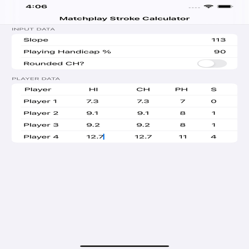 Matchplay Stroke Calculator app icon