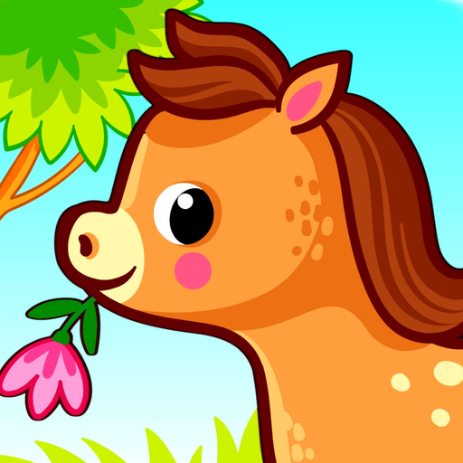 Farm animal pet games for kids app icon