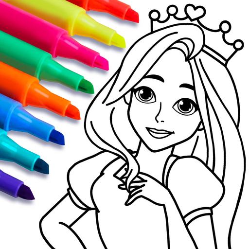 Colouring & Drawing for Girls app icon