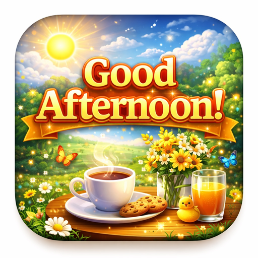 Good Afternoon Gif Image Quote app icon