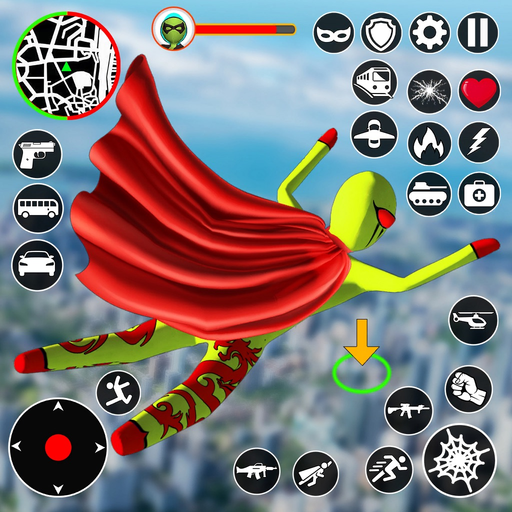 Flying Spider Stickman Rope 3D app icon