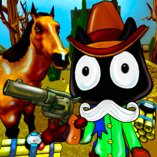 Cat Cowboy. Neighbor Escape app icon