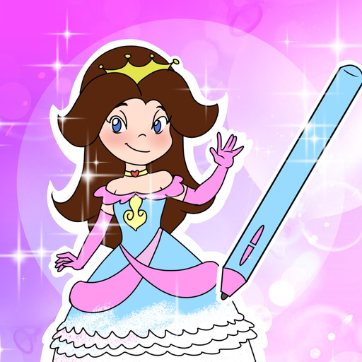 Princess Coloring Pages Game app icon