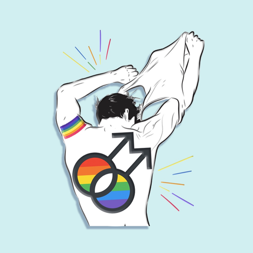 Pride Gay Guy Stickers app icon