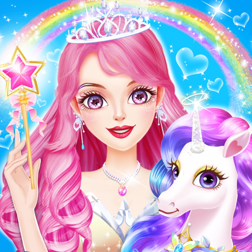Princess unicorn dress up game app icon