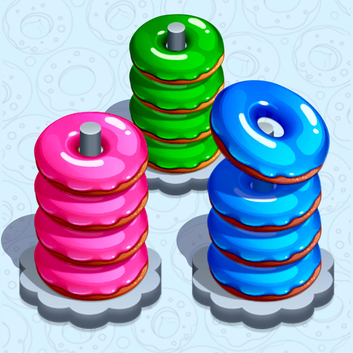 Color Stack it 3d - donut sort app icon