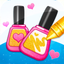 Glitter beauty coloring book icon