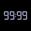 Kitchen timer only numbers icon